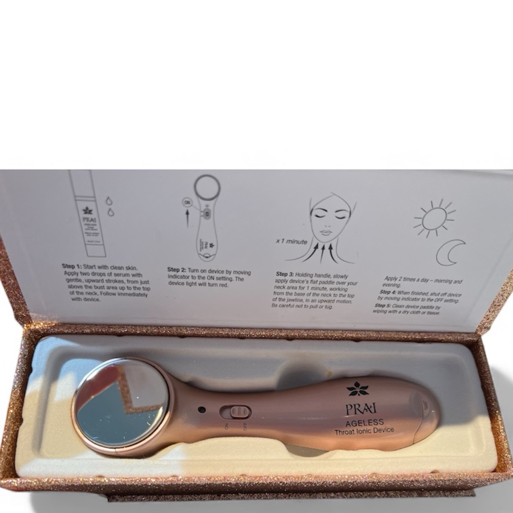 PRAI Ageless Throat Ionic Device – Smooth, Targeted Application